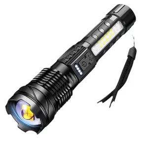 Mini Rechargeable Tactical Flashlight - Military-Grade Aluminum Alloy & ABS, Zoomable Beam with 5 Modes for Camping, Hiking & Emergency Use