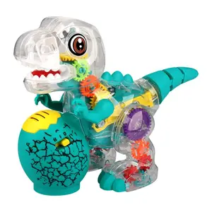 rex robot Transparent Shell Plastic Material Electronic Toys Dinosaur Toy Electric Universal Driving Ornaments Sound Toys