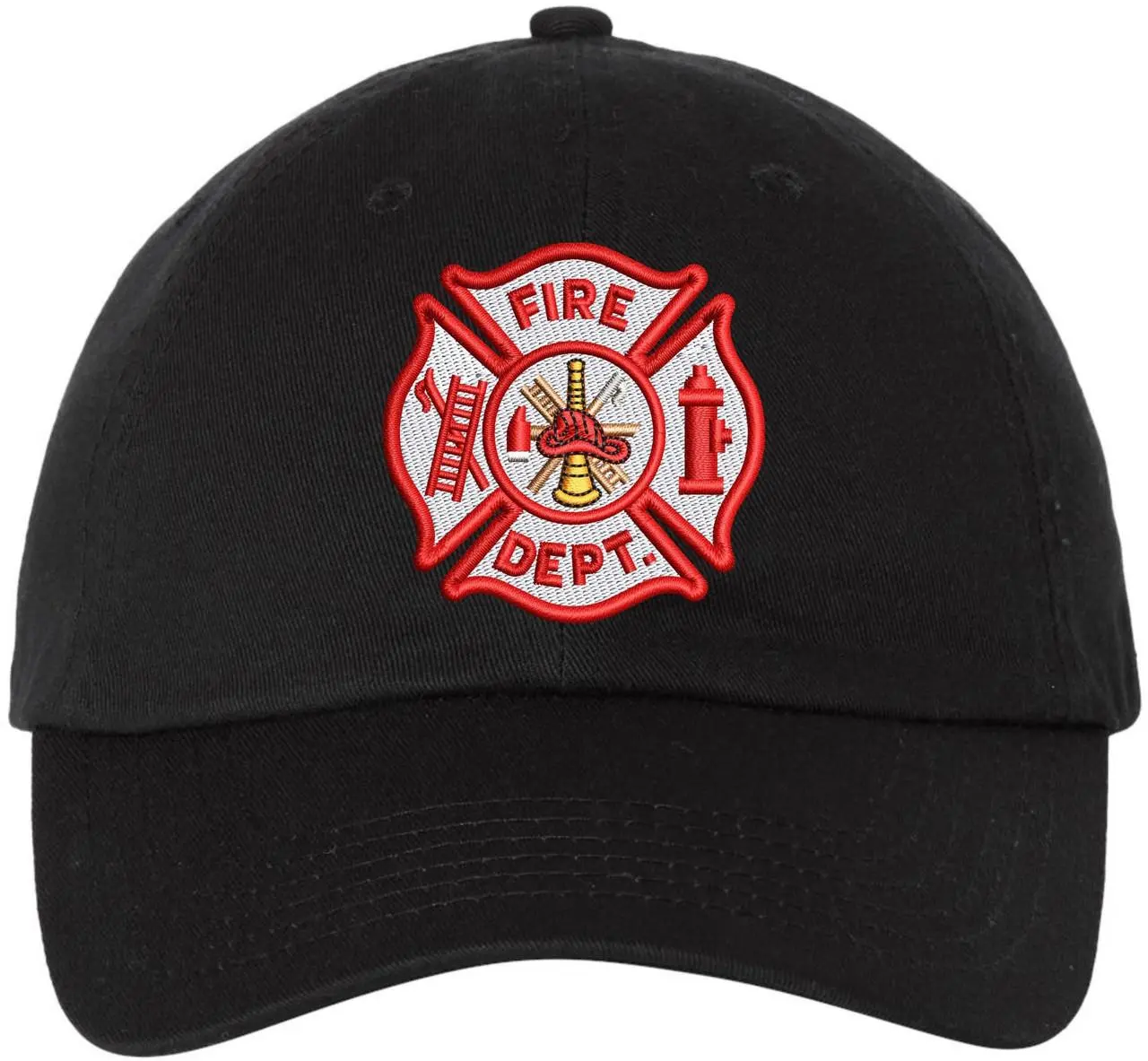 Fire Dept Hat Fire Department Cap Embroidered Dad Hat Adjustable Firefighter Baseball Cap