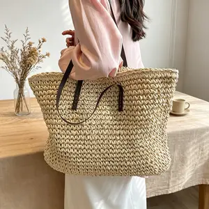 Large-capacity Woven Beach Bag 2026 Spring/Summer New Style Versatile Commuter Straw Tote Bag for Everyday Use & Beach Activities Stylish & Functional Design