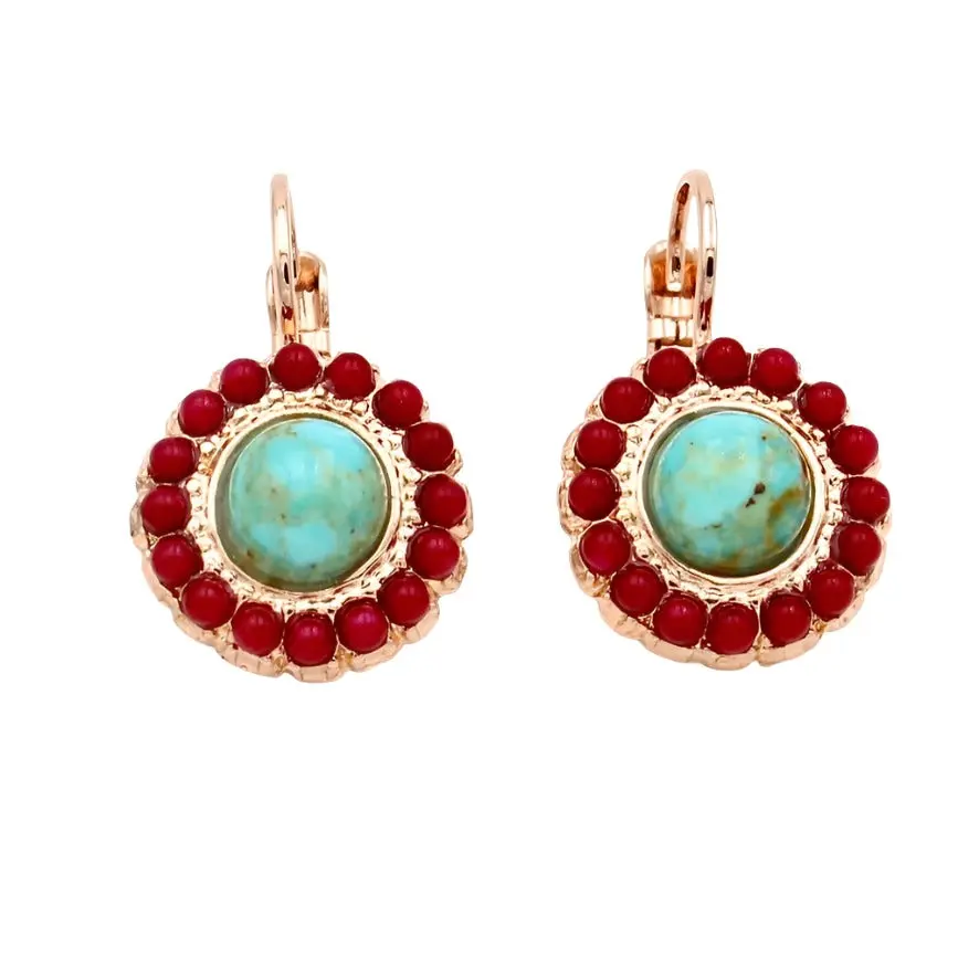 Happiness Collection Halo Earrings in Rose Gold