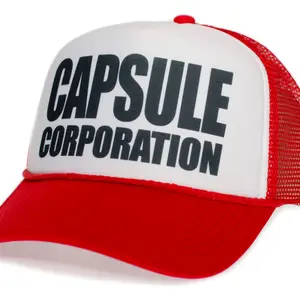 Capsule Corporation Hat Truckers Cap Adult Red/White