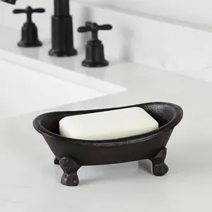 Bathtub Soap Dish, Vintage Cast Iron Bathroom Counter Decor