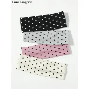 Lune Polka Dot Pattern Hair Band Casual Simple Hair Accessories for Women & Girls Minimalist Headwear Suitable for Thick Hair