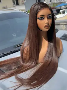 Fashion Ultra Soft 26 Inch Lace Front Wig, Glueless Frontal Wig, 180% Density Deep Straight Hair, Pre-Beled Daily Use, All Seasons