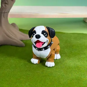 English Bulldog Figurine | 3D Printed Flexi Puppy | Articulated Dog | Dog Lover Gift | Puppy Pal
