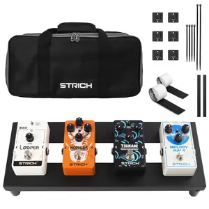 STRICH Guitar Pedal Board Aluminum Alloy 0.83lb Super Light Effect Pedalboard 15'' x 5.7'' with Carry Bag, MINI 15 Portable Guitarist