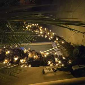 USB Rechargeable Solar Powered String LED Lights, Outdoor Waterproof LED Fairy Lights, Colorful Ambient Light For Home Garden Patio Party Decor, Solar Outside Lights