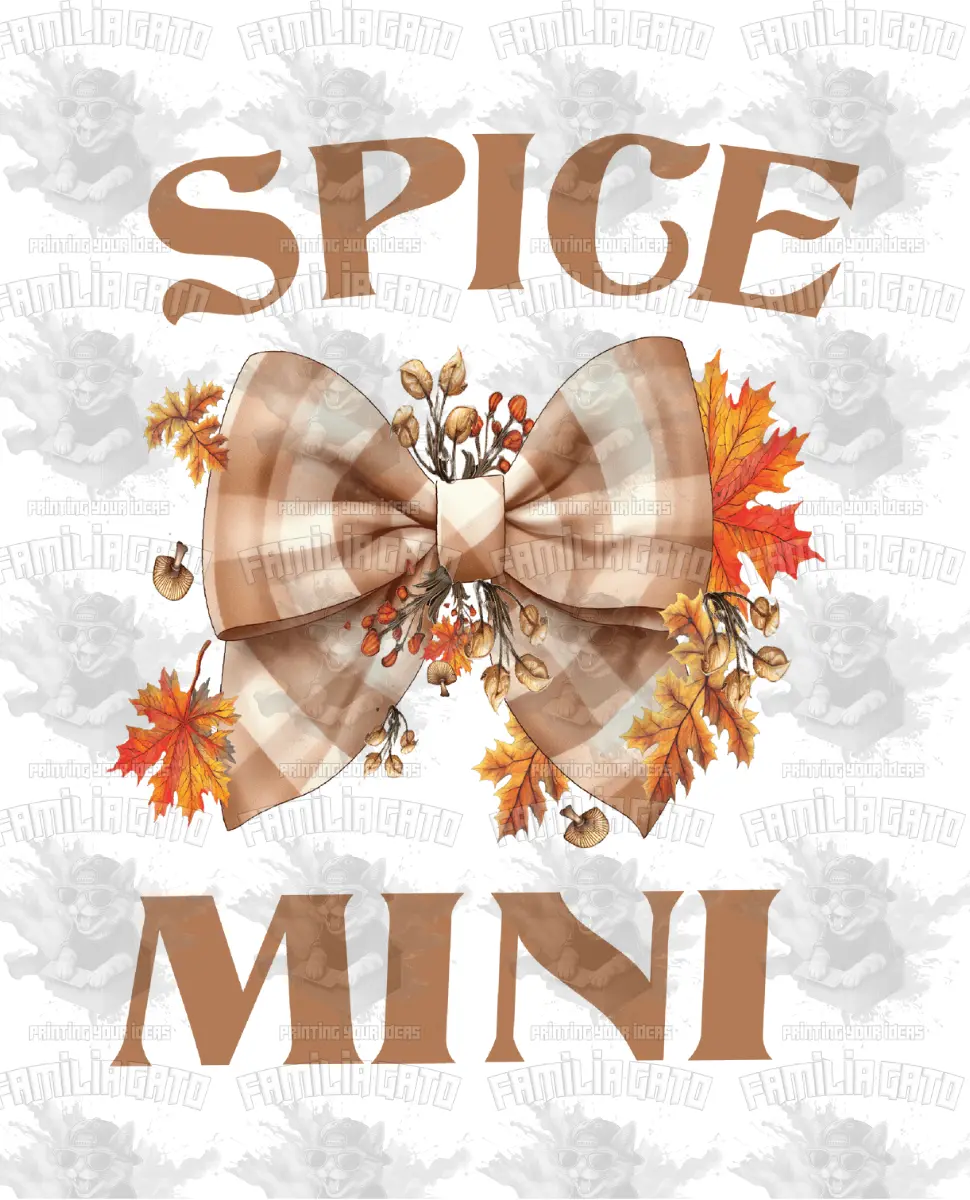 Fall Spice Mini #1 DTF Transfer, Customized Craft Supply, Durable, Features Firm Pressure at 320°F for 13 Seconds & Medium to Firm Pressure at 280°F for 13 Seconds, Hot Peel on All Fabric Types