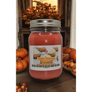 16 oz. Candle - Pumpkin Cheesecake Aroma - Cozy and Creamy Scent - Perfect for Autumn Decor