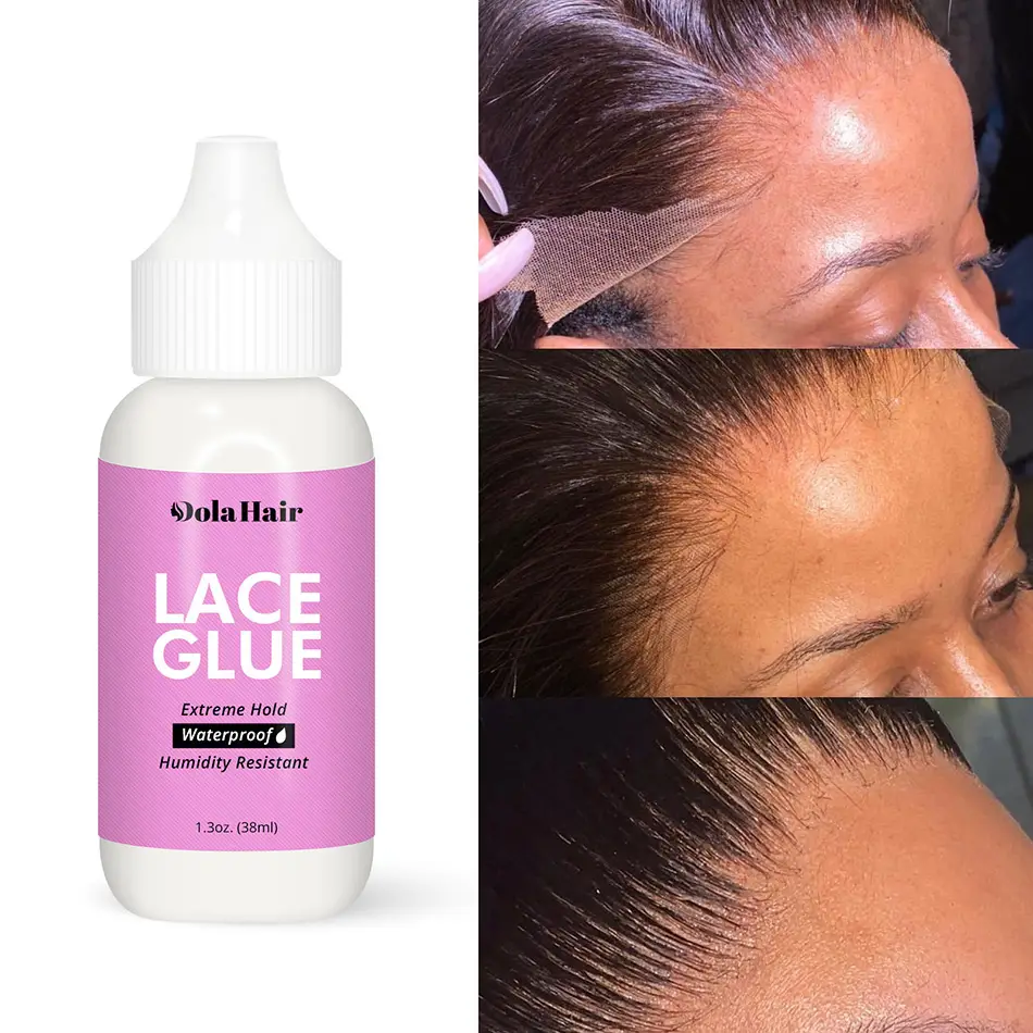 Dolahair Lace Glue for Wig Install Waterproof Strong Hold Wig Glue for Front Lace Wig, Invisible Hair Bonding Adhesive Glue Extreme Hold Haircare