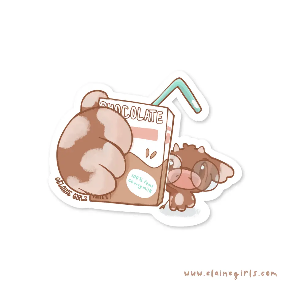 Cow Treat Sticker Sticker, Laptop/Planner Decal, Journaling