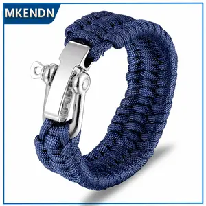 Men Multi-function Paracord Survival Bracelet Outdoor Camping Rescue Emergency Rope Bracelets with Knife For Women