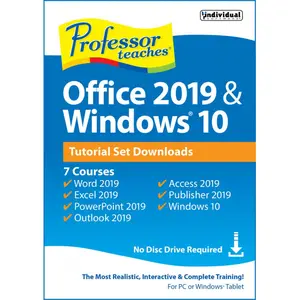 Individual Software  Professor Teaches Office 2019 & Windows 10 Tutorial Set PC Software