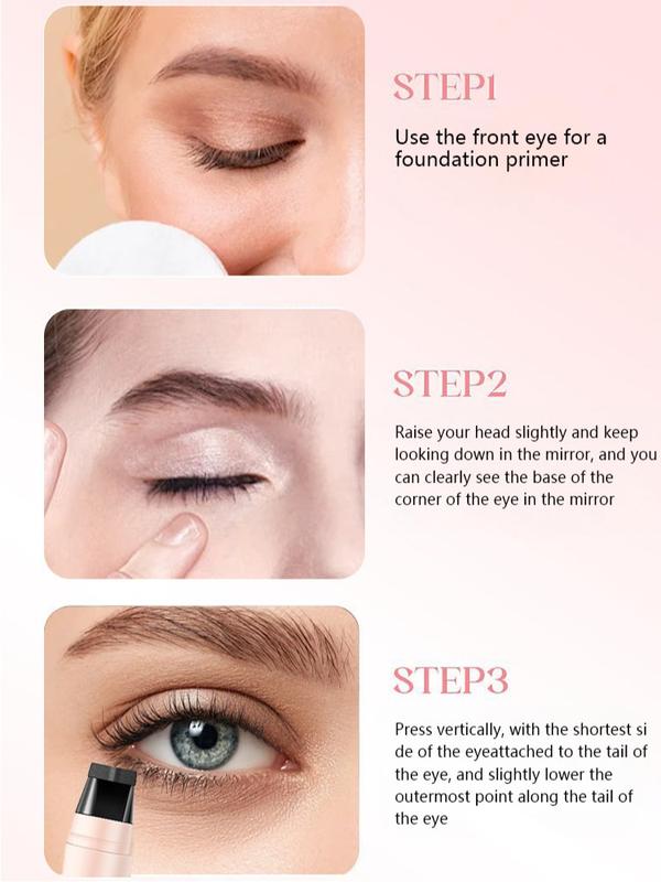 Rotating Eyeliner Stamp – 2-in-1 Waterproof & Quick-Dry Winged Eyeliner, Easy to Use Eye Makeup Pen for Perfect Daily Look