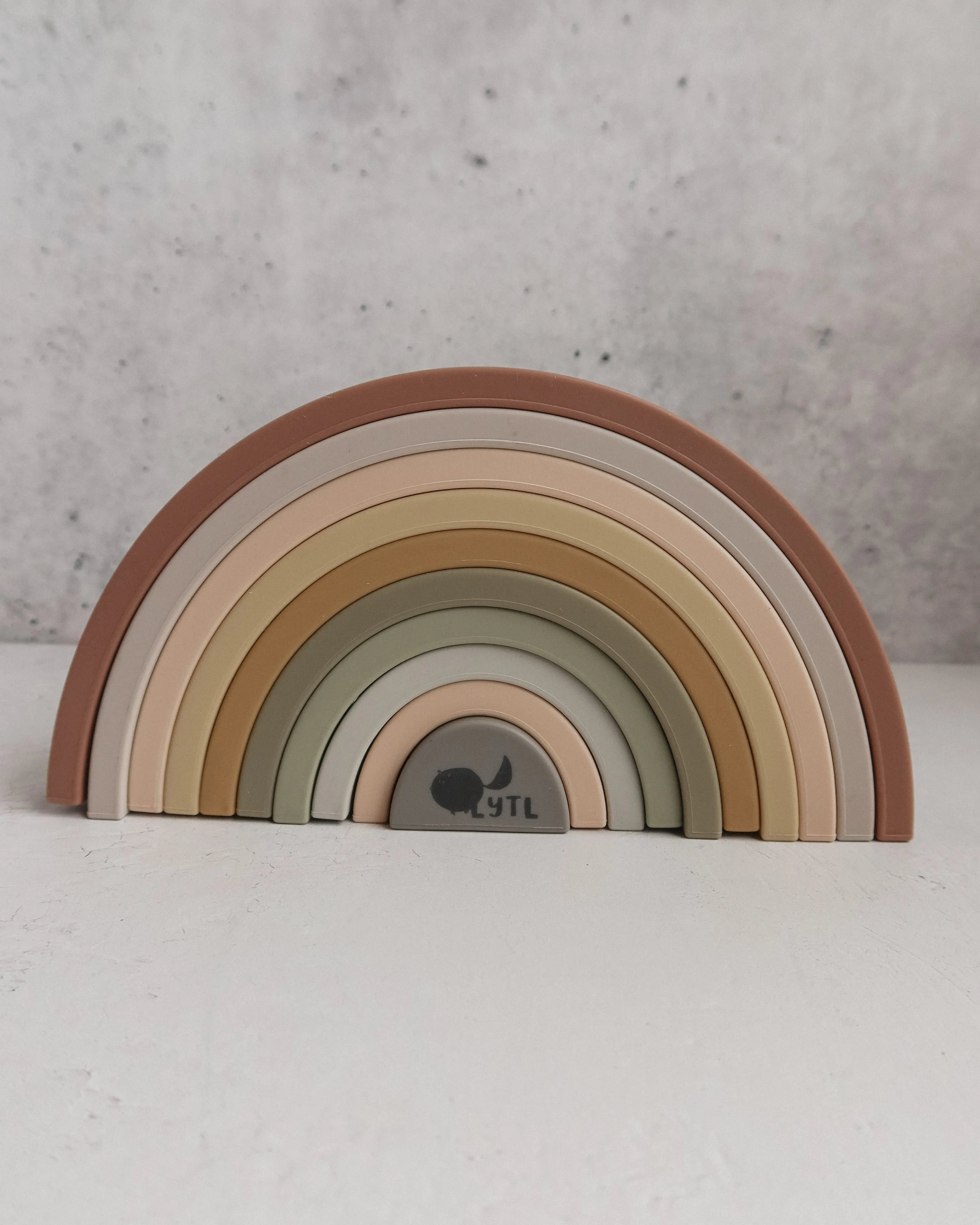 Silicone Rainbow Stacking Toy: Montessori Teether, Sensory Play