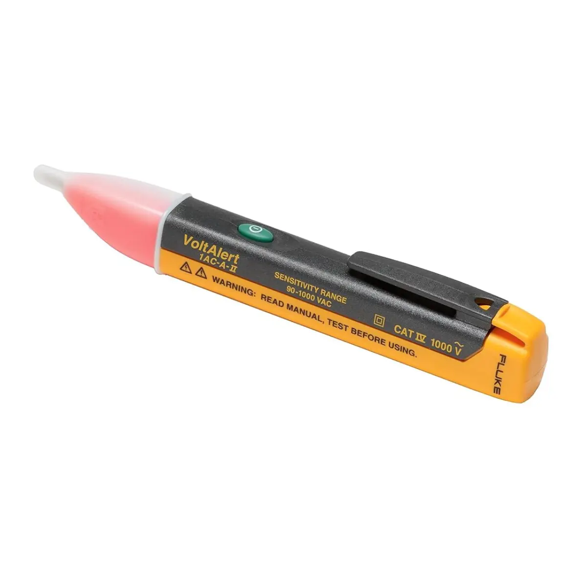 Fluke 1AC II VoltAlert Non-Contact Voltage Tester, Pocket-Sized, 90-1000V AC, Audible Beeper, CAT IV Rating