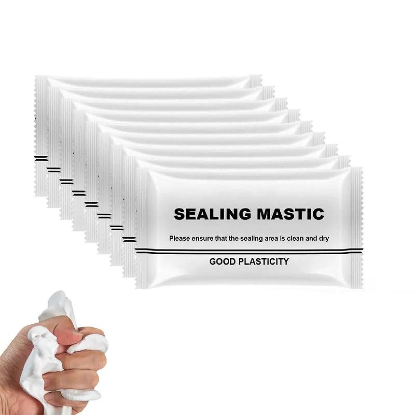 10 Count Waterproof Sealant Putty,Repair Wall Holes,Quick Mending Mud,for Drain Connection,Wall Hole,Air Conditioning Hole Waterproof Seal Putty,Hole filling tool