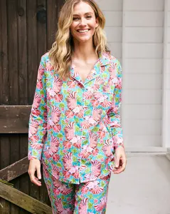 Playful Parrots - Long PJ Set - Tropical