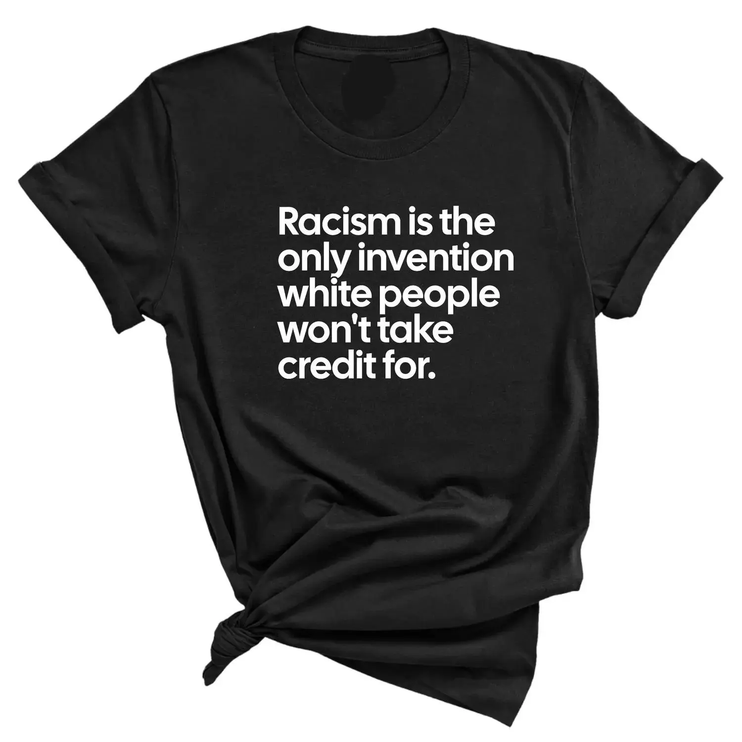 Women's Casual Graphic T-Shirt, Fitted Cotton Streetwear Top with Short Sleeve Crew Neck and Slogan Print