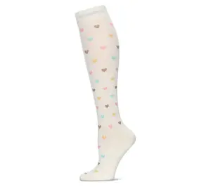 Memoi Unisex Multi-Hearts Compression Knee-HighSocks
