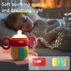 1-piece baby teething rattle toy with multifunctional light and music, musical light up, soothing baby's emotions, 6-12-18 months newborn rattle shaking toy, Christmas gift