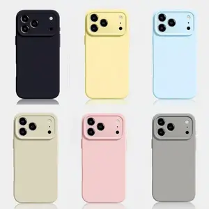 Solid color frosted TPU mobile phone case, suitable for iPhone 17 16 15 14 13 Plus/Air/ProMax/Pro/E, anti-fall, durable and non-yellowing soft case, solid color mobile phone protective cover