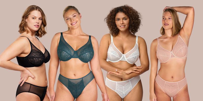 HSIA Enchante Floral Lace Plus Size Underwire Unlined Unpadded Minimizer Full Coverage Bra Women's Wear Comfortable Breathable Mesh Cup