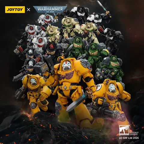 JOYTOY Warhammer 40k 1/18 Action Figures Terminator Black Templars Dark Angels Imperial Fists White Scars Salamanders