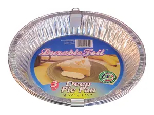 Home Plus 6391973 8.25 x 8.25 in. Durable Foil Deep Pie Pan - Silver- pack of 12