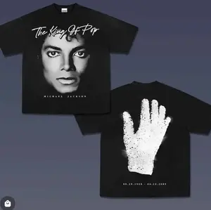 MJ Vintage Pop Music Graphic T-Shirt, Retro Icon Glove Style Tee, Unisex Fan Gift Trending Shirt E5Q