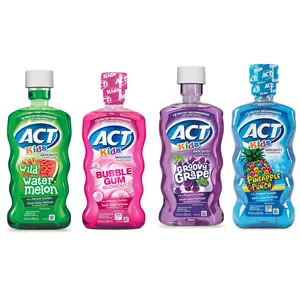 ACT Kids Anticavity Fluoride Rinse 16.9 fl. oz. Accurate Dosing Cup, Alcohol Free Oral Mouthwash
