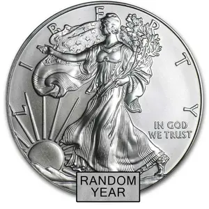 1oz American Silver Eagle Coin .999 Pure Silver Random Date Collectible Bullion