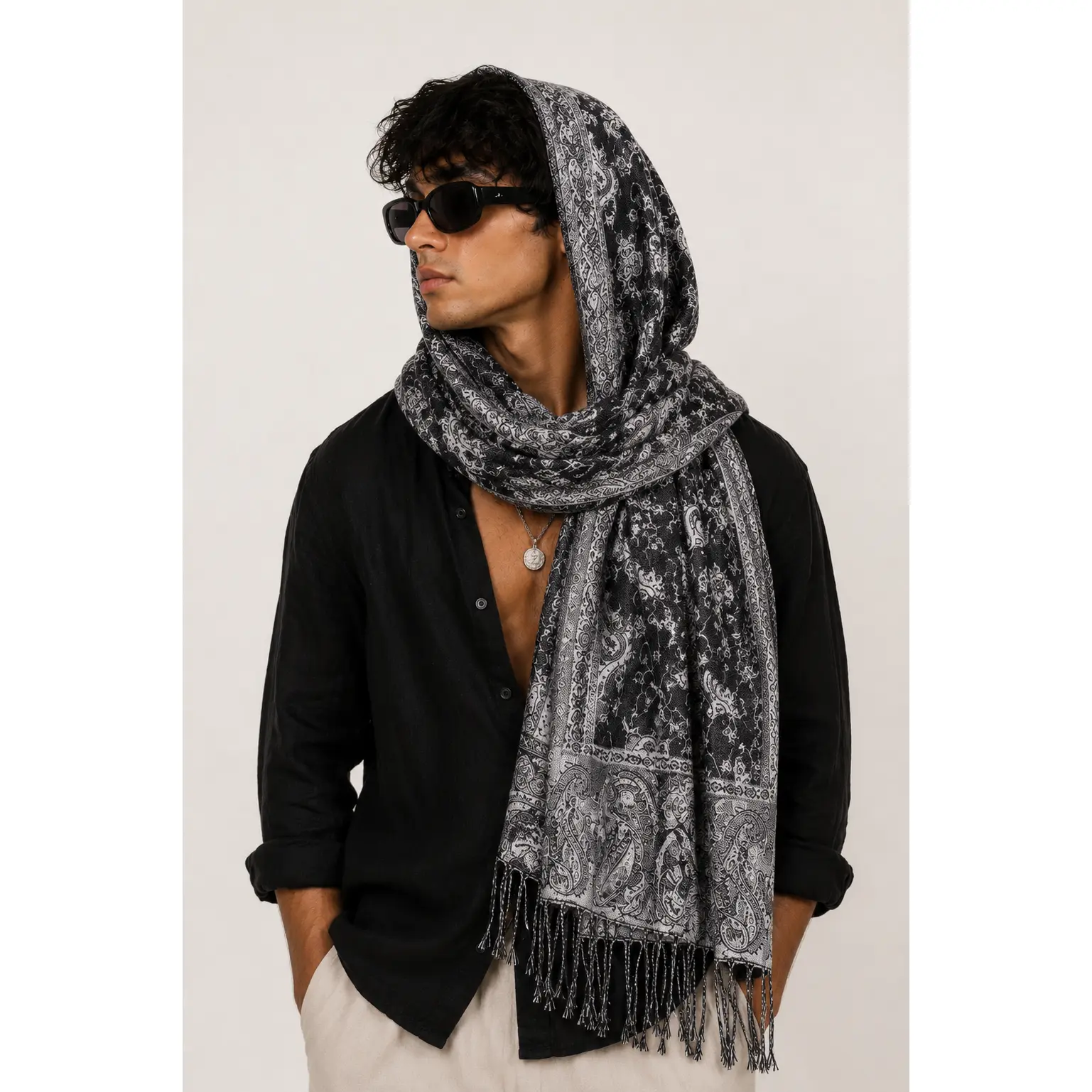 Phantom Paisley Pashmina