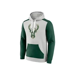 Fanatics Primary Arctic Milwaukee Bucks Hooded Sweatshirt