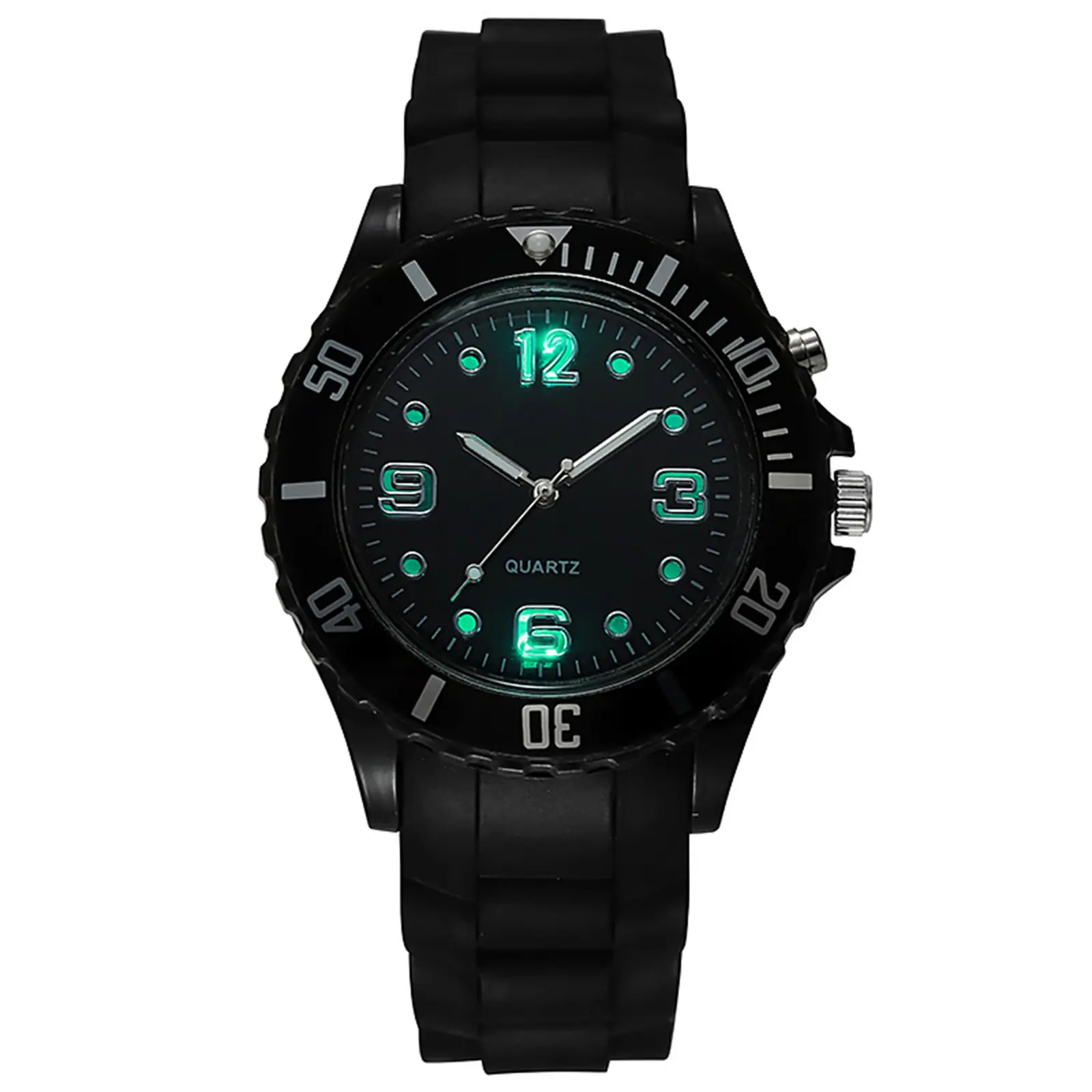 OIDEA LED-Lit Kids' Analog Quartz Watch - 7-Color Flashing Silicone Band, Flashing Digital Watch for Boys Girls Youth, Flashing Digital Watches, Led-Lit Digital Watches