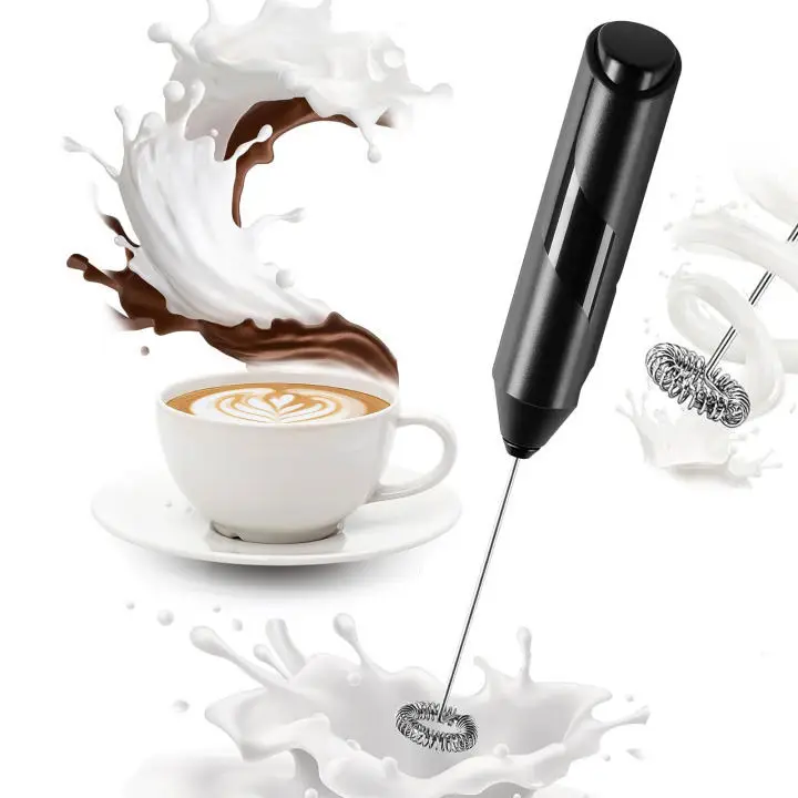 Multifunctional Portable Electric Milk Whisk - Battery Powered Handheld Whisk (Batteries Not Included) for Coffee, Latte and Cappuccino