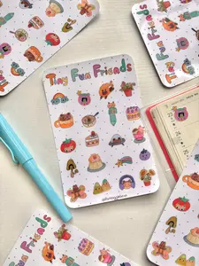 Tiny Fun Friends Sticker Sheet