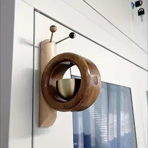 1pc French Country Solid Wood Dopamine Snail Doorbell - Home Decor Hanging Copper Bell, Door Reminder, Refrigerator Opening Alert for Store Entrance