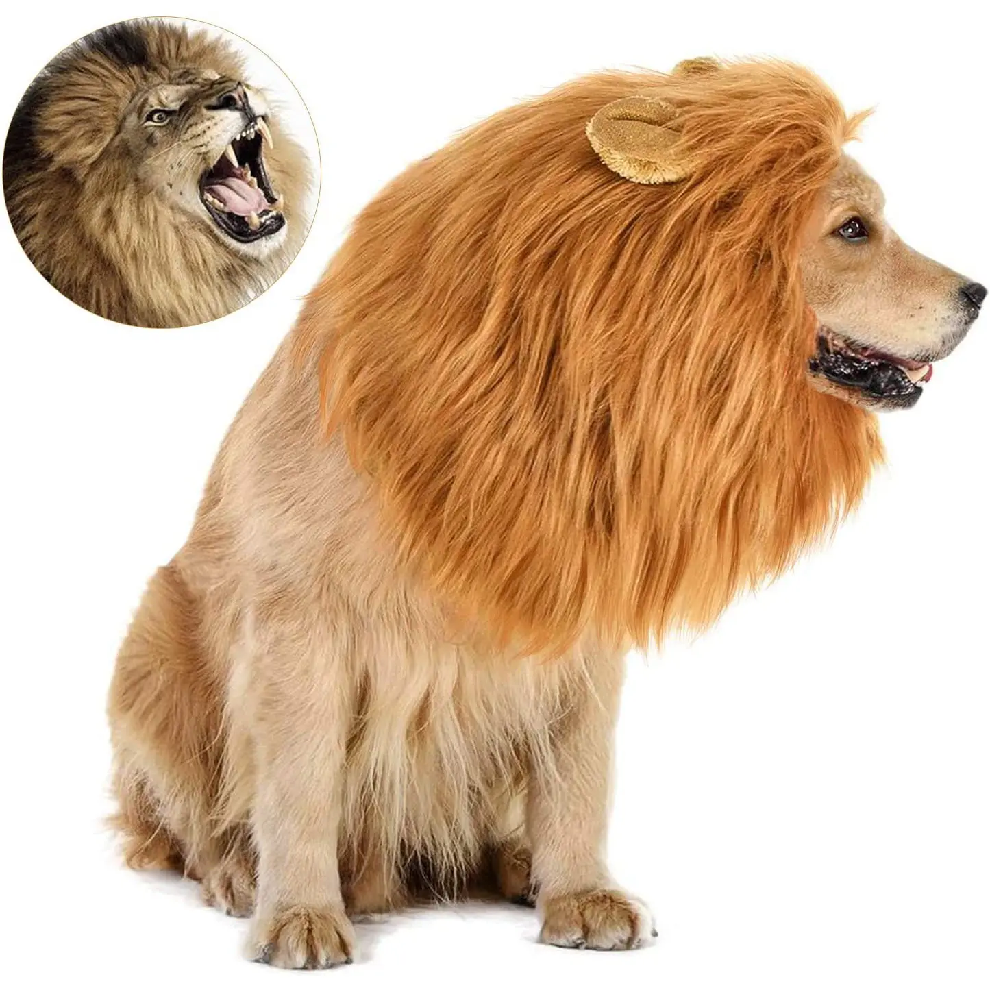 Lion Mane Wig for Majestic Large Dogs