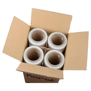 [4 Rolls] Hand Wrap Stretch Film (18" x1476'), 43 Gauge