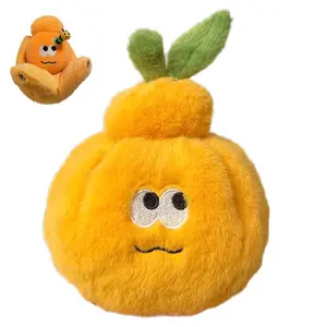 Lifelike Peelable Orange Segments Fruit Plush Toy Stuffed Soft Simulation Food Keychain Backpack Pendant Cartoon Toy Gift