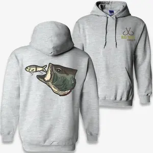 Bad Bass Style Bass Fishing Hoodie Vintage Largemouth Bass Bite Graphic Pullover Sweatshirt – For Bass Anglers & Freshwater Fishing Lovers | Gift for Dad, Husband, Fishermen