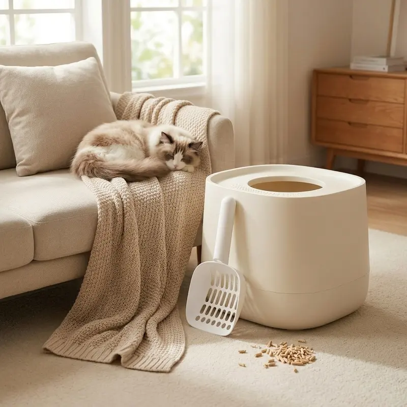 Cat Litter Scoop with Dual Sieve Holes, Long-Handled - TikTok Shop