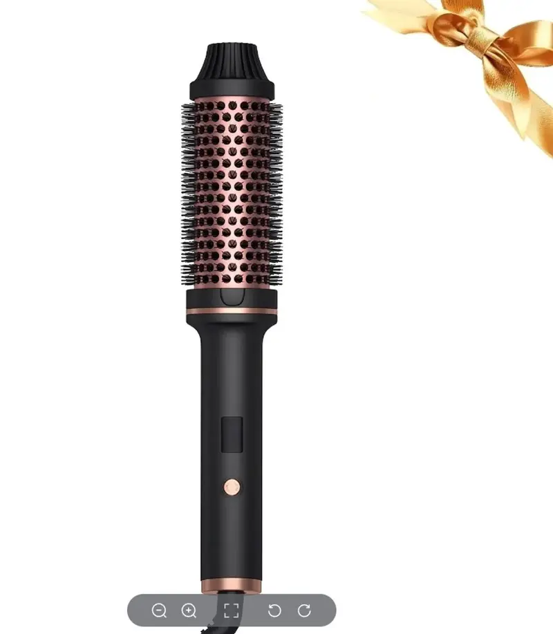1.5 Inch Heated Round Brush with Negative Ions, 3-in-1 Curling Blowout Brush for All Hair Types