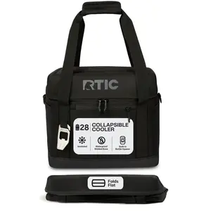 RTIC 28-Can, 27 Qt, Collapsible Soft Cooler with Bottle Opener, Black