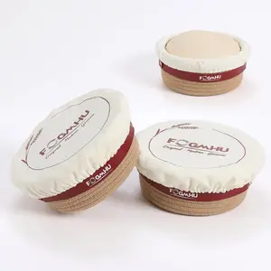 2-Pack Banneton Bread Proofing Baskets – Sourdough Starter Kit for Home Bakers, Cotton Rope Bannetons with Liners, Hanging Hooks, Dough Guide (9" Round)