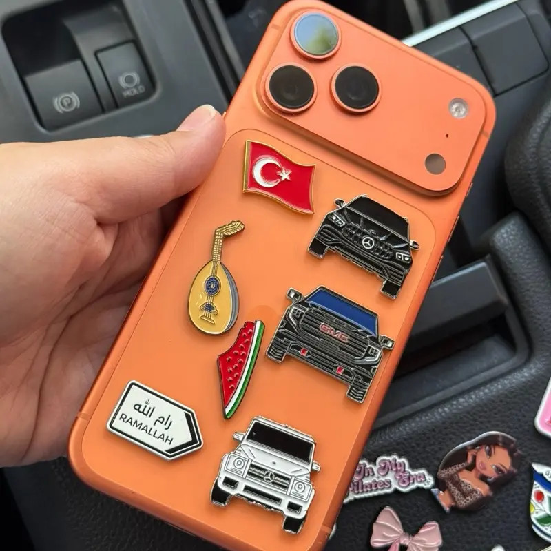 Metal Turkish Flag Phone Sticker