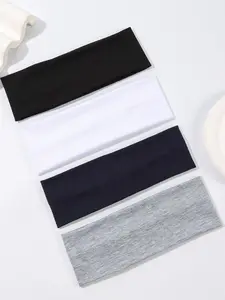 2024 Summer Simple Plain Wide Elastic Hair Band As Gift, Casual Versatile Sports Hair Band for Yoga Wear, Running, Hair Accessories for Women & Men, Elastic Headband