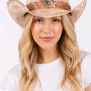 Cowboy Hat - Adjustable Strap, Lightweight Design, Ideal for Outdoor Activities, Versatile and Stylish straw  hat cowboy  hats lexi  rae  straw  hat